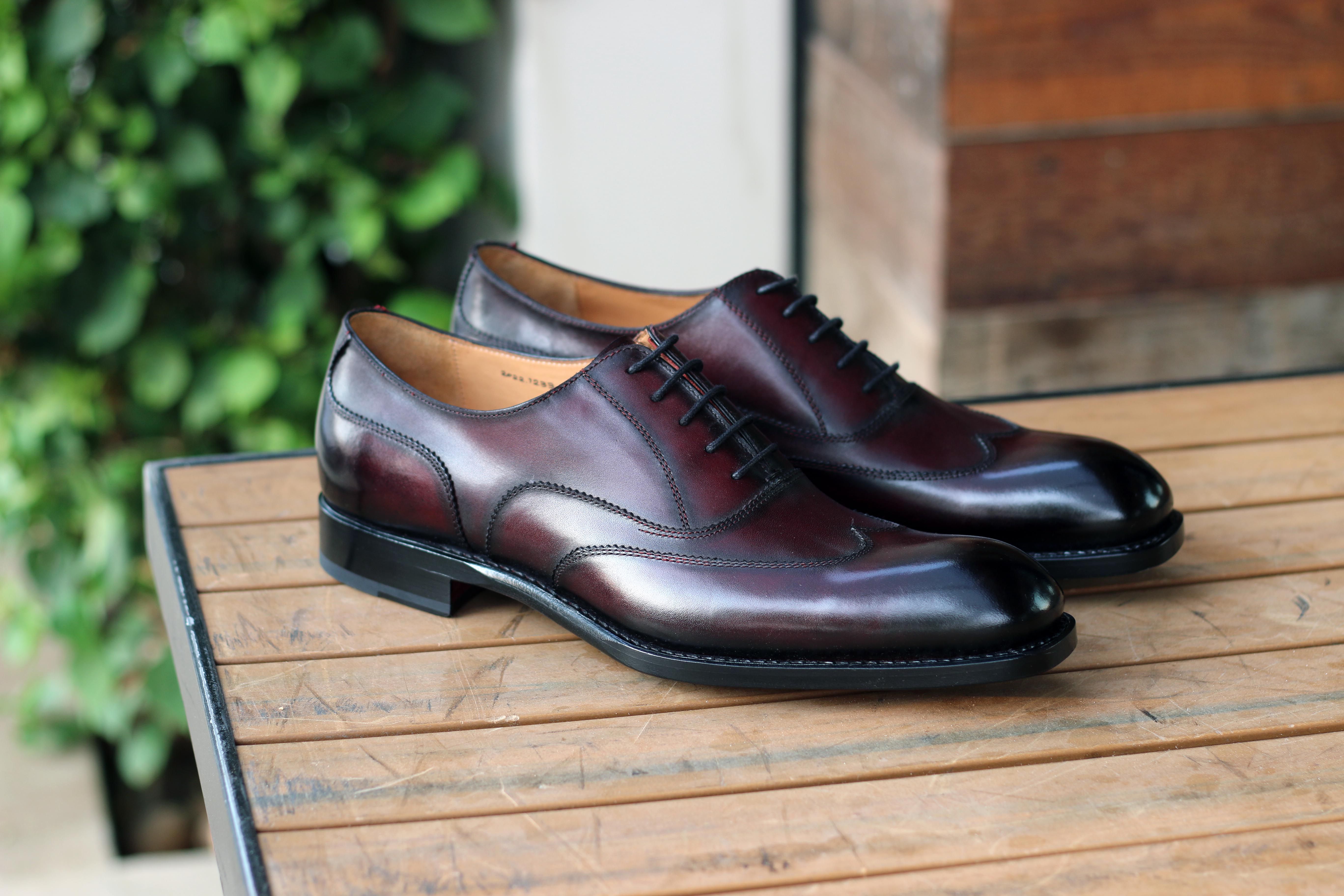 Modern Wingtip Oxford Burgundy