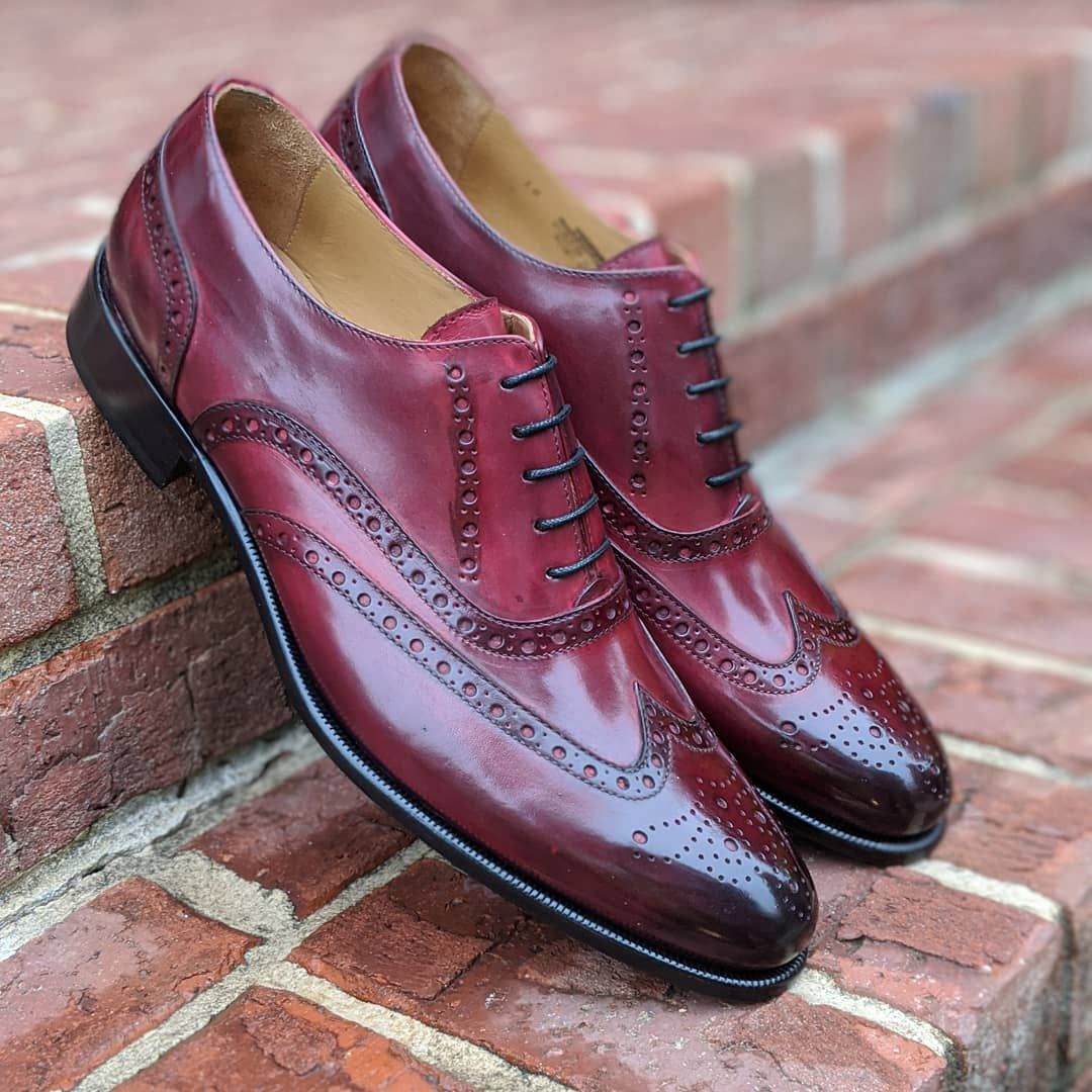 Modern Wingtip Oxford Burgundy