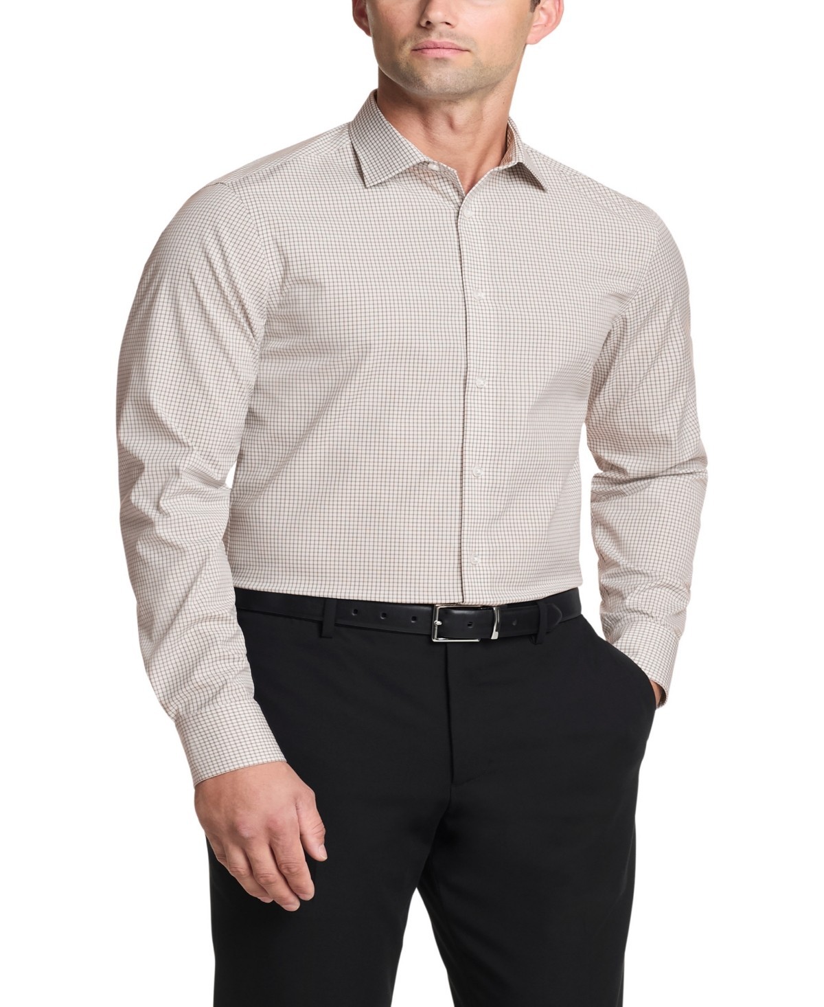 Stylish Men's Slim Fit Dress Shirt Natural