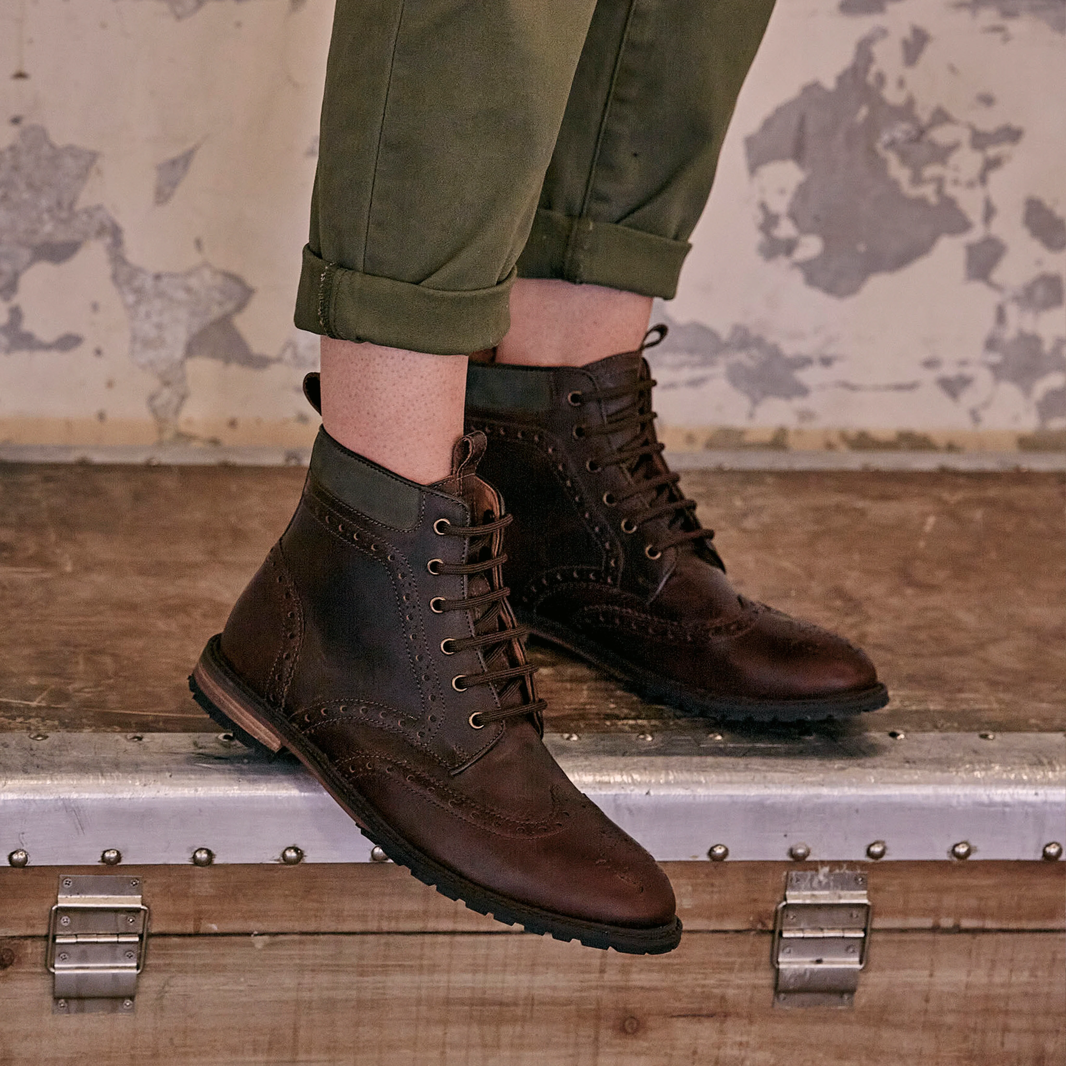 Elite Brogue Boot Khaki