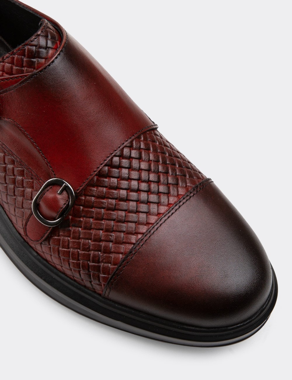 Flex Monk Strap Shoe Burgundy
