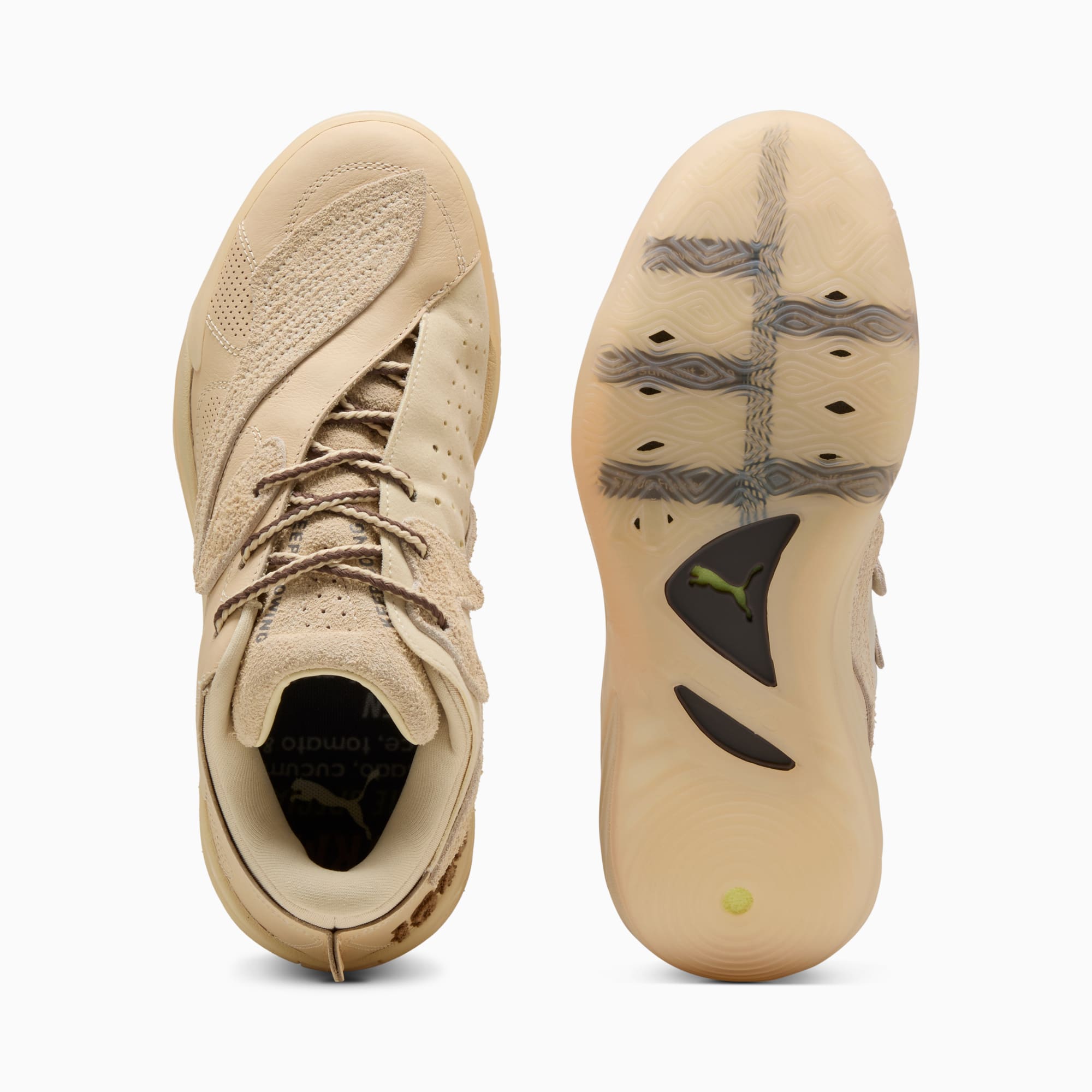 Sleek Low Top Basketball Shoe Beige