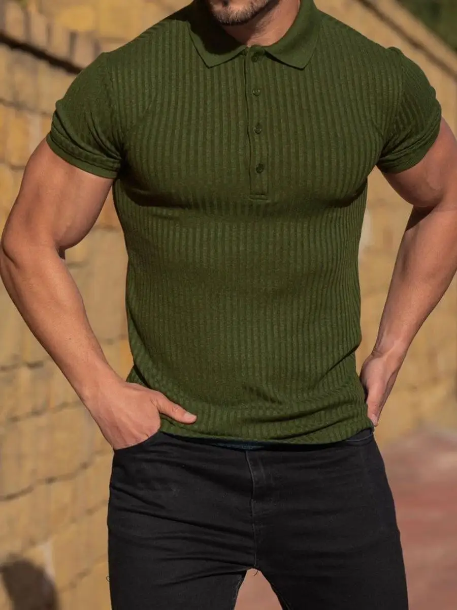 Sporty Men's Classic Polo Shirt Natural