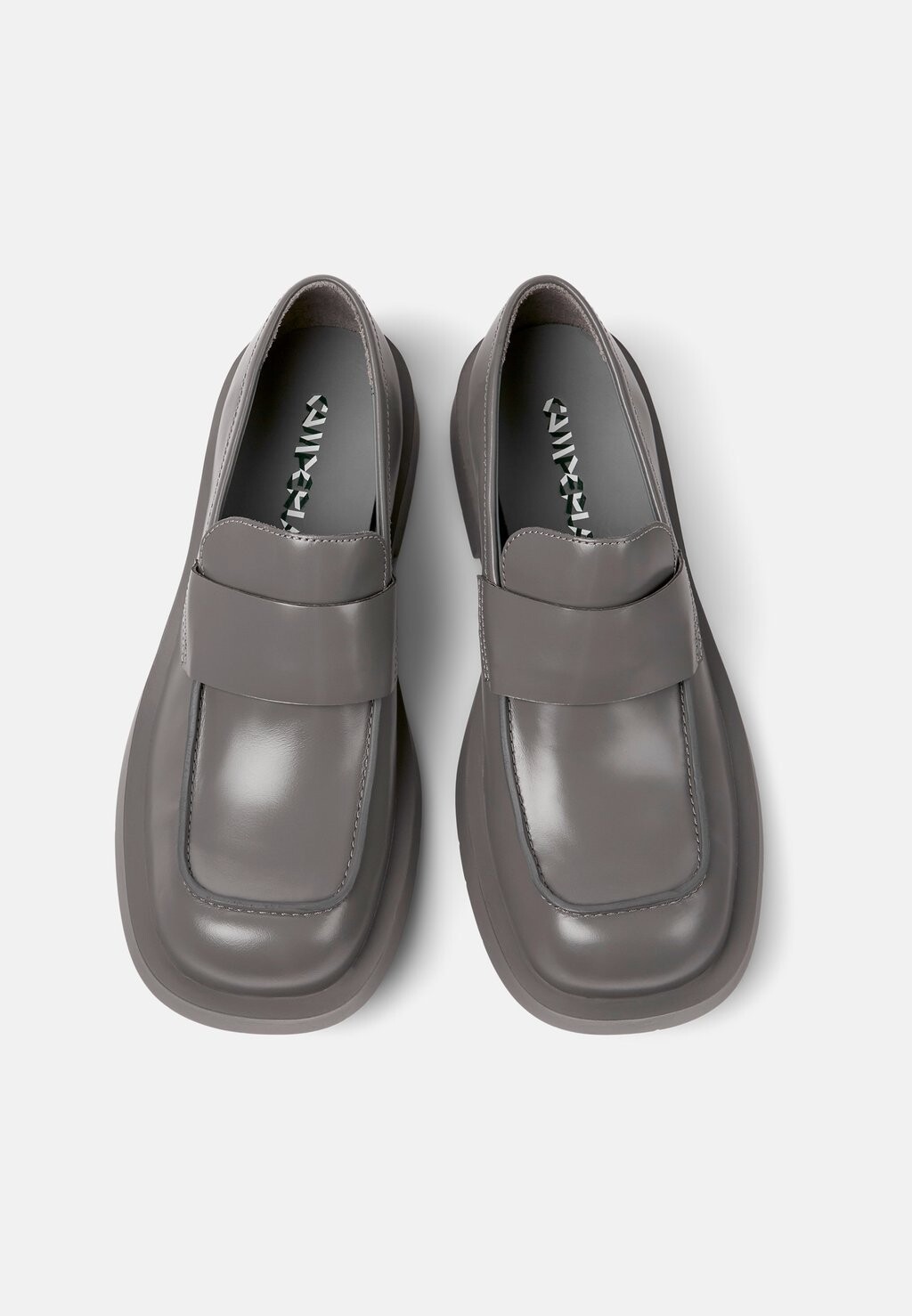Executive Leather Loafer Grey