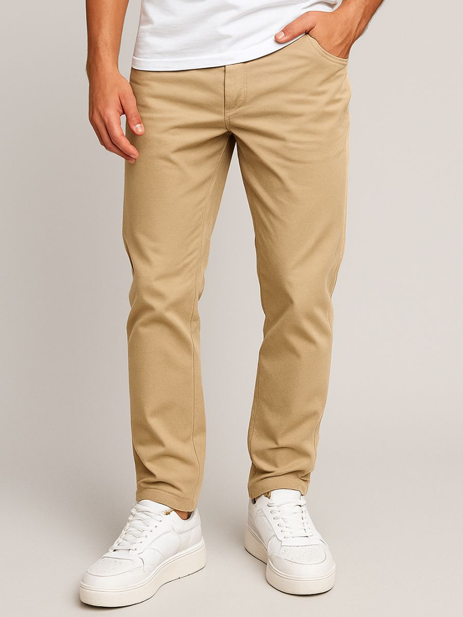 Luxury Men's Casual Chino Pants Natural