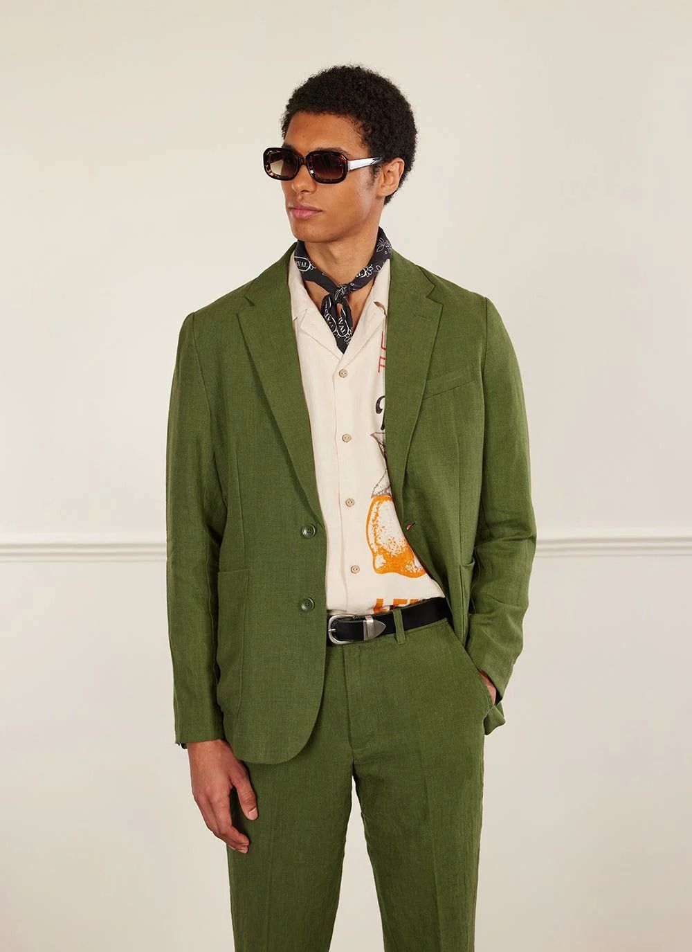 Trendy Men's Formal Suit Blazer Natural