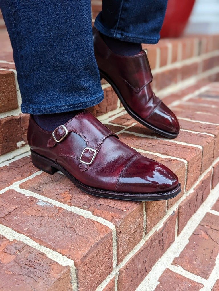 Urban Monk Strap Shoe Burgundy