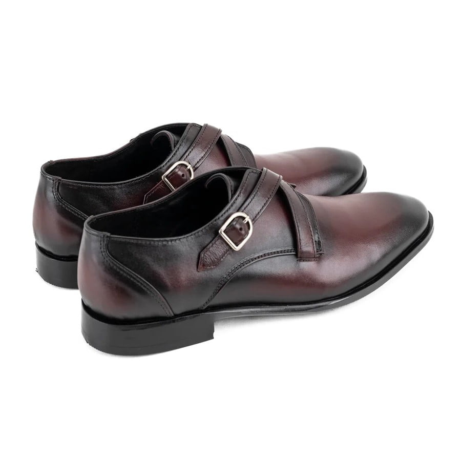 Urban Monk Strap Shoe Burgundy