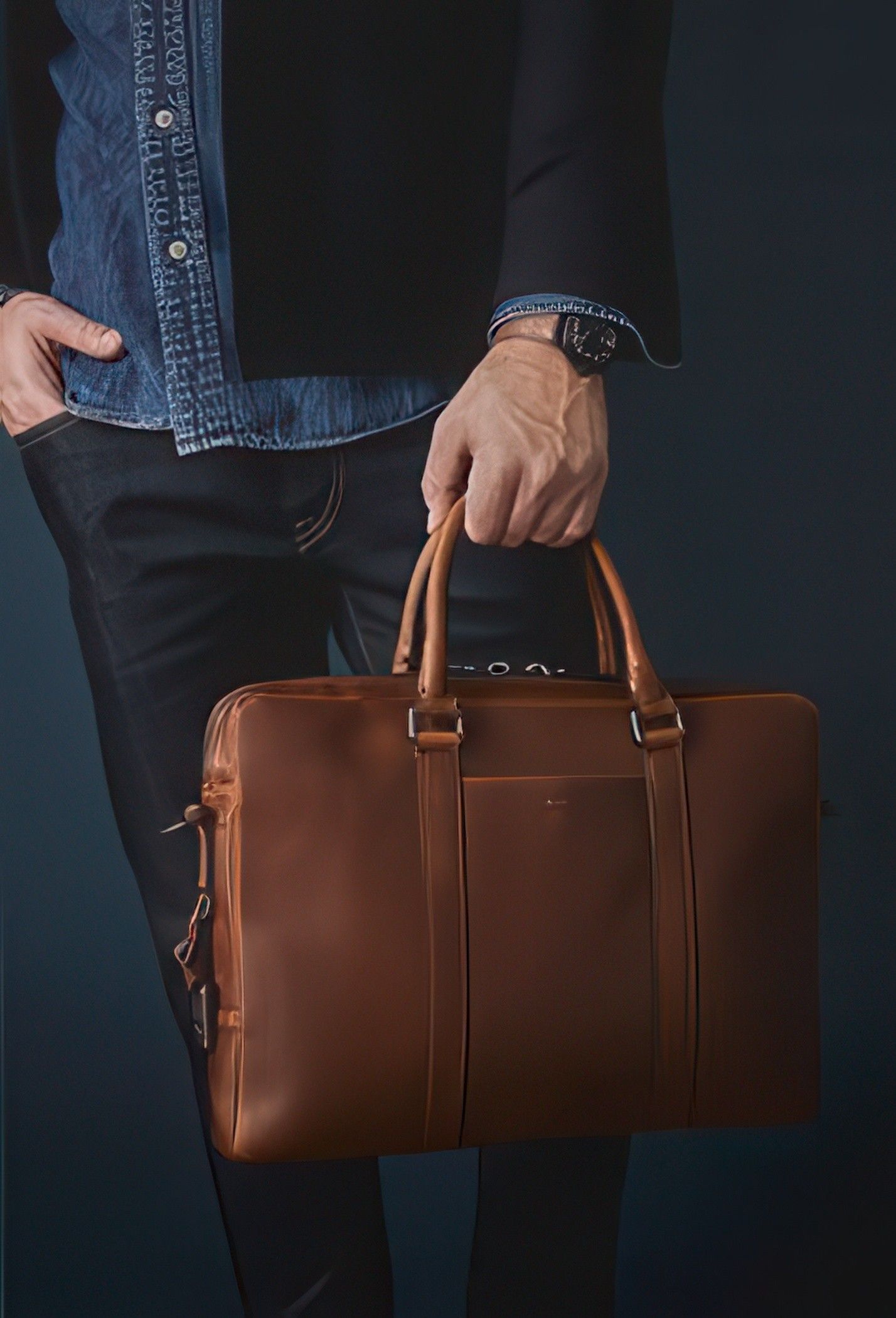 Men's Briefcase Leather