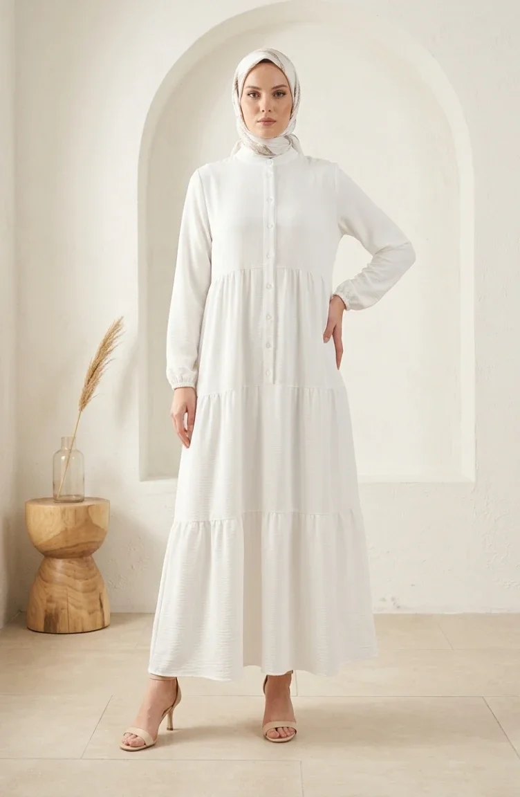 Hijab Dress - White
