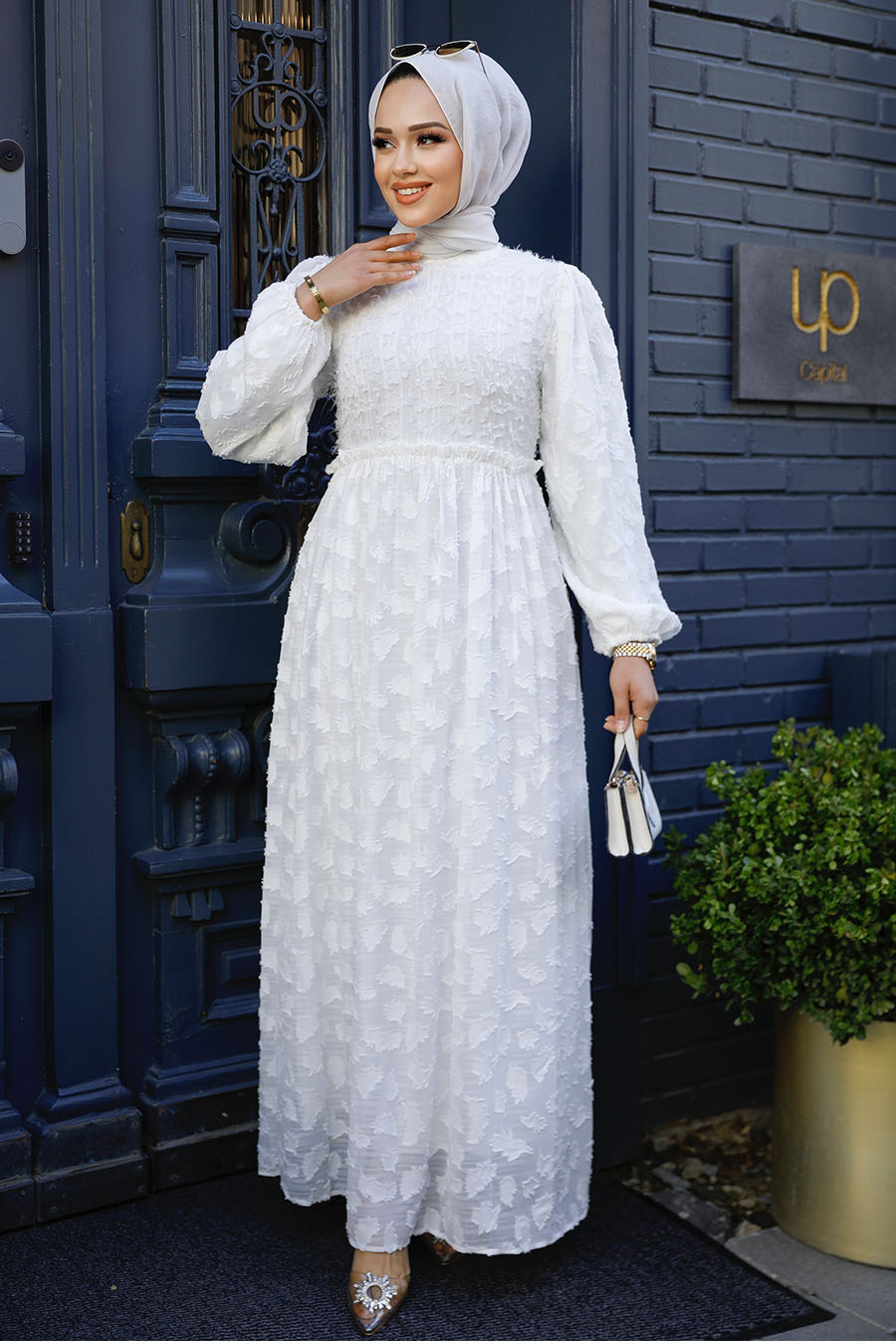 Hijab Dress - White