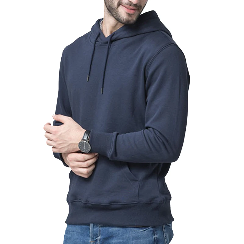 Casual Men's Hooded Sweatshirt Plus