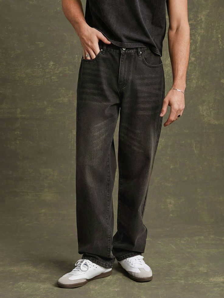 Luxury Men's Denim Jeans Straight Cut Pro