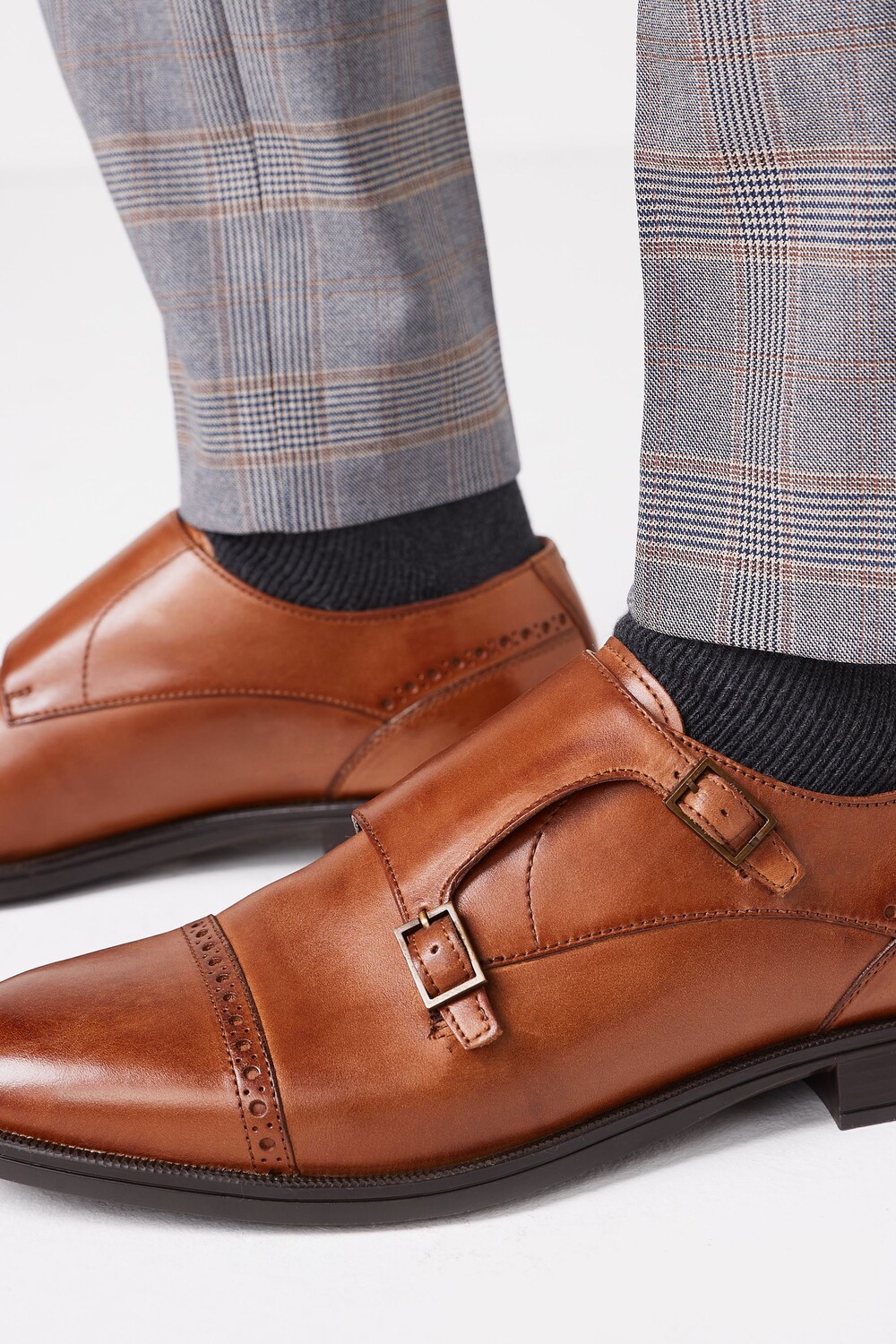 Apex Monk Strap Shoe Tan