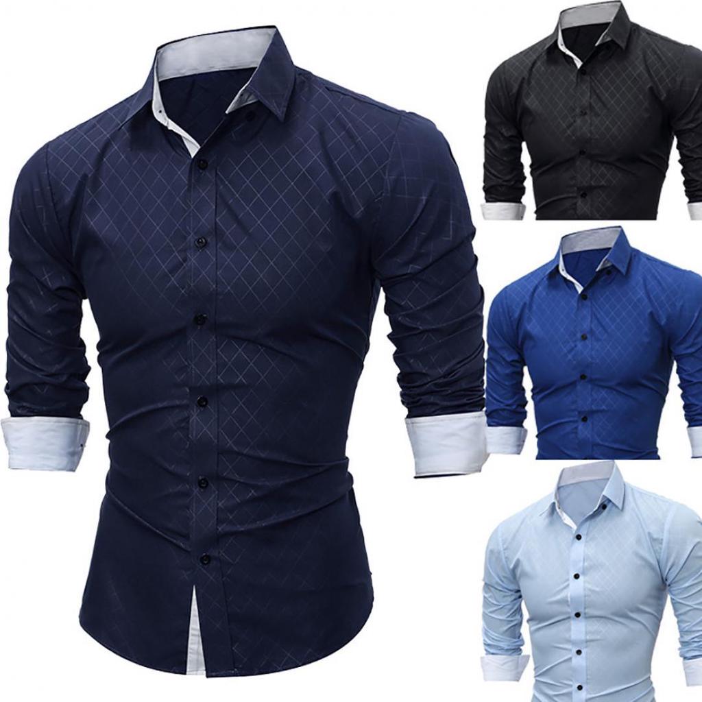Casual Men's Slim Fit Dress Shirt Deluxe