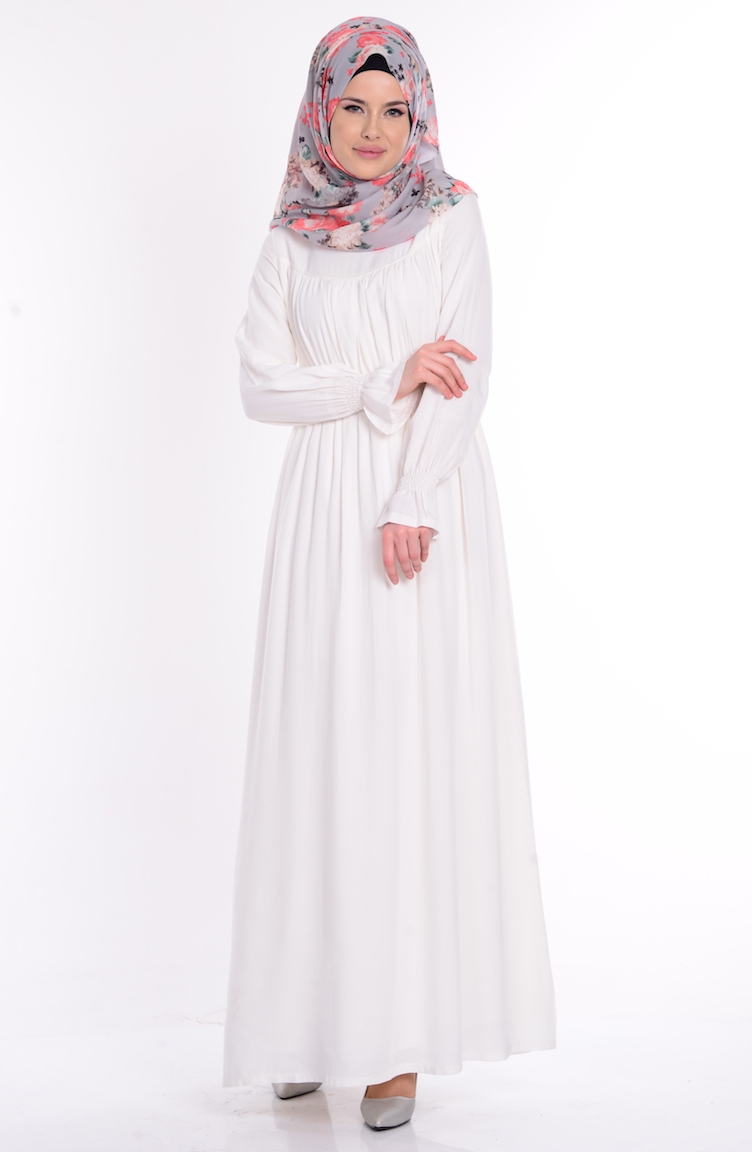 Hijab Dress - Cream