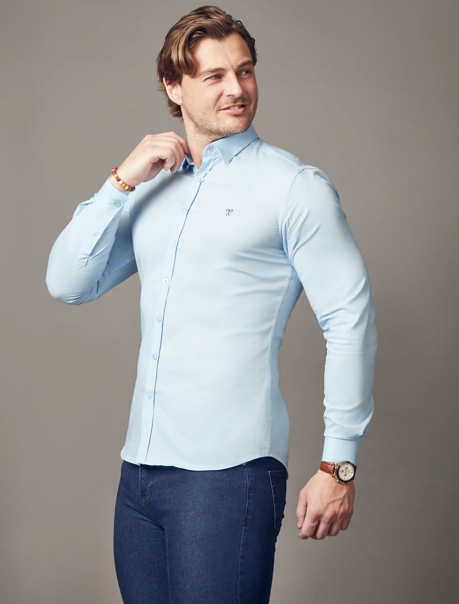 Sporty Men's Slim Fit Dress Shirt Max