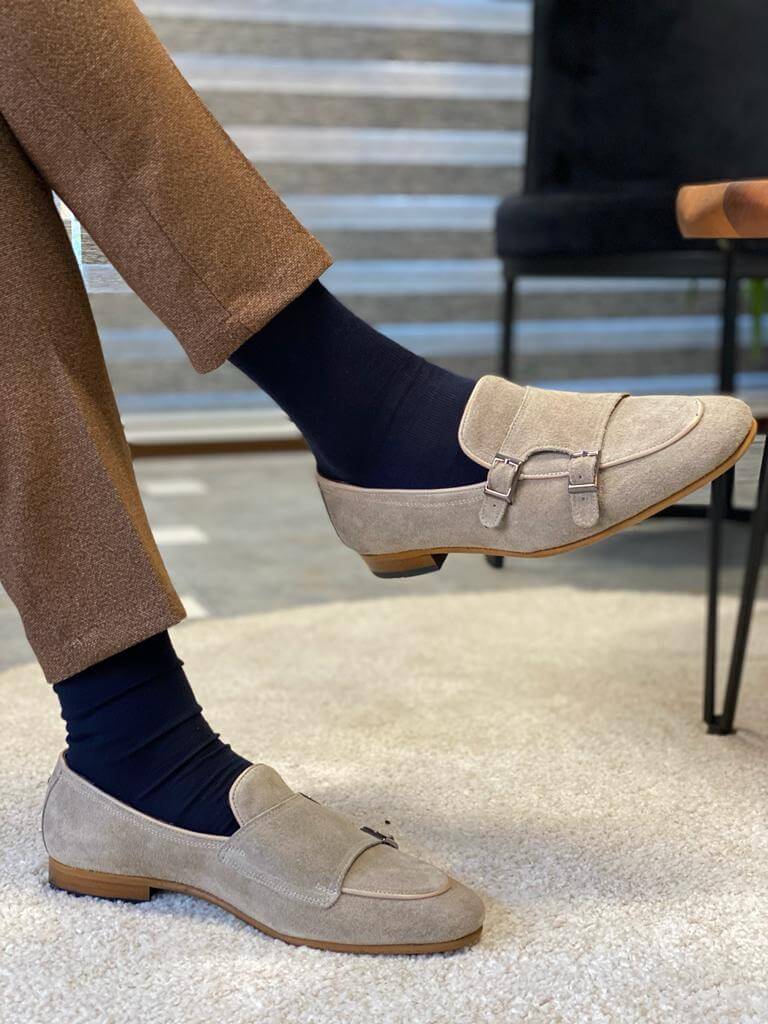 Evolution Double Monk Strap Beige
