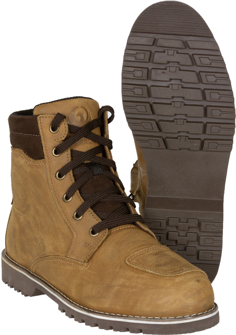 Contemporary Motorcycle Boot Brown