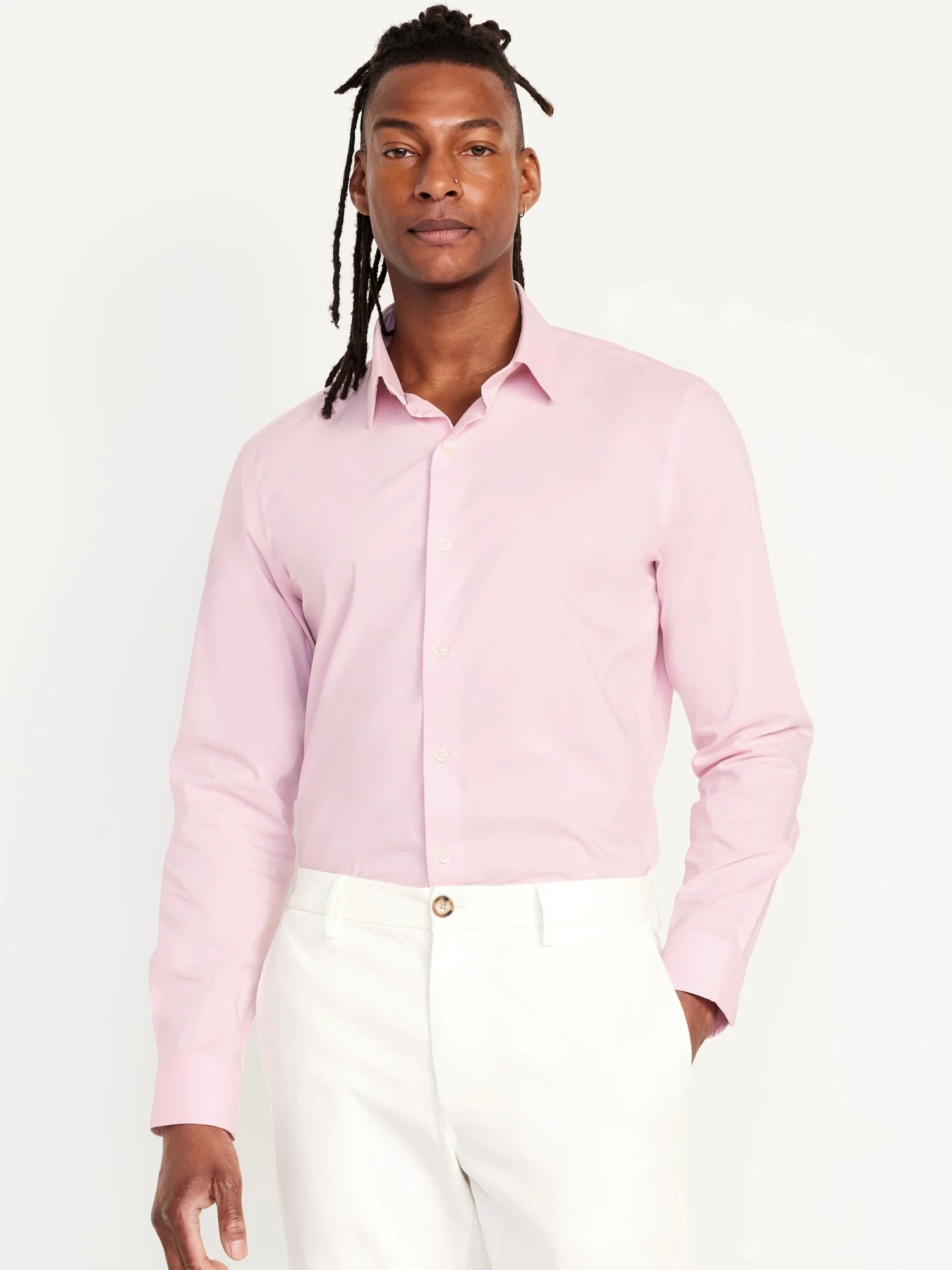 Elegant Men's Slim Fit Dress Shirt Eco