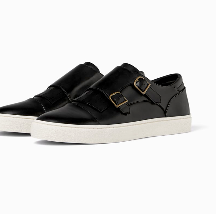 Contemporary Monk Strap Shoe Denim