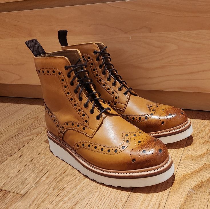 Tech Brogue Boot Rust