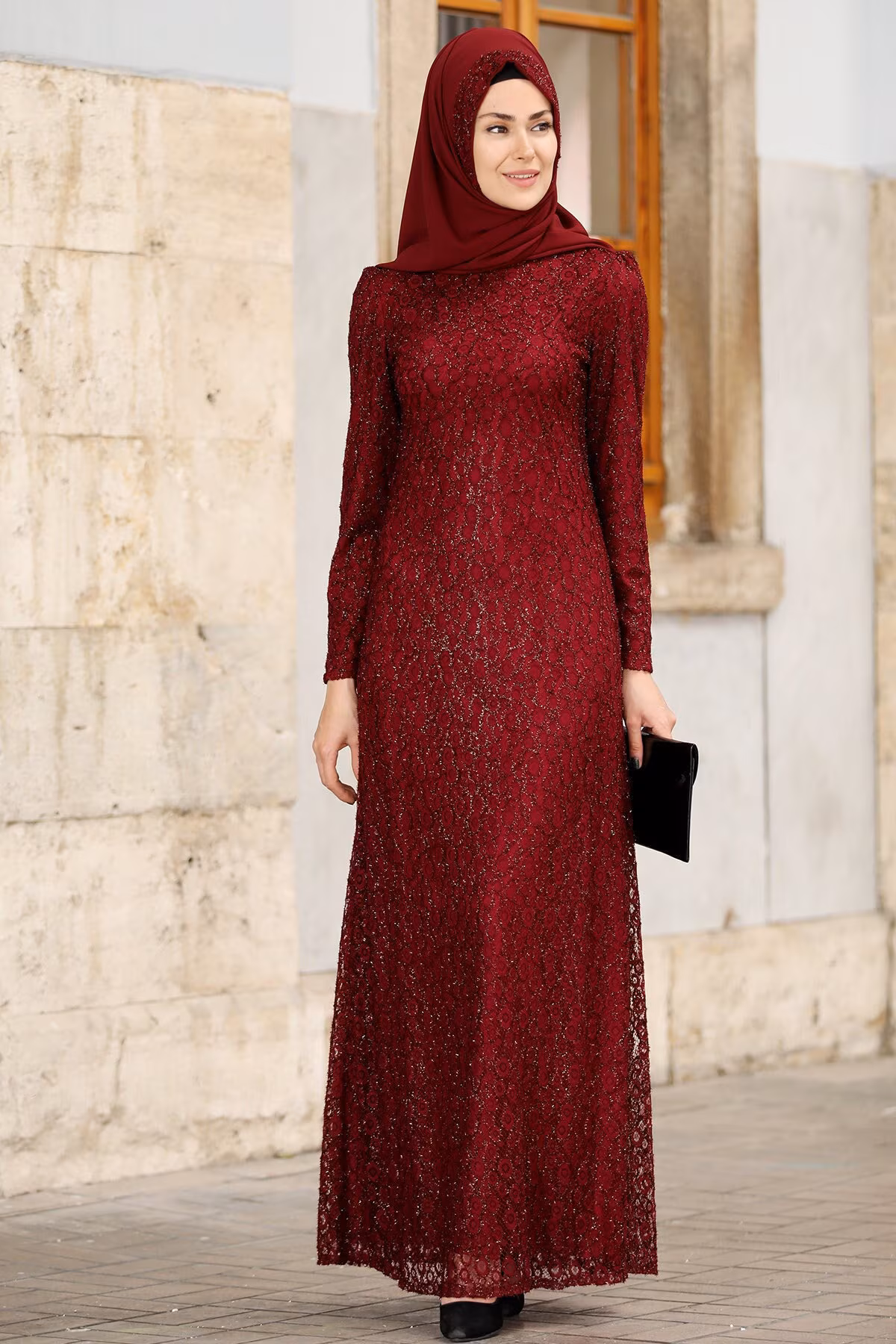 Hijab Dress - Maroon