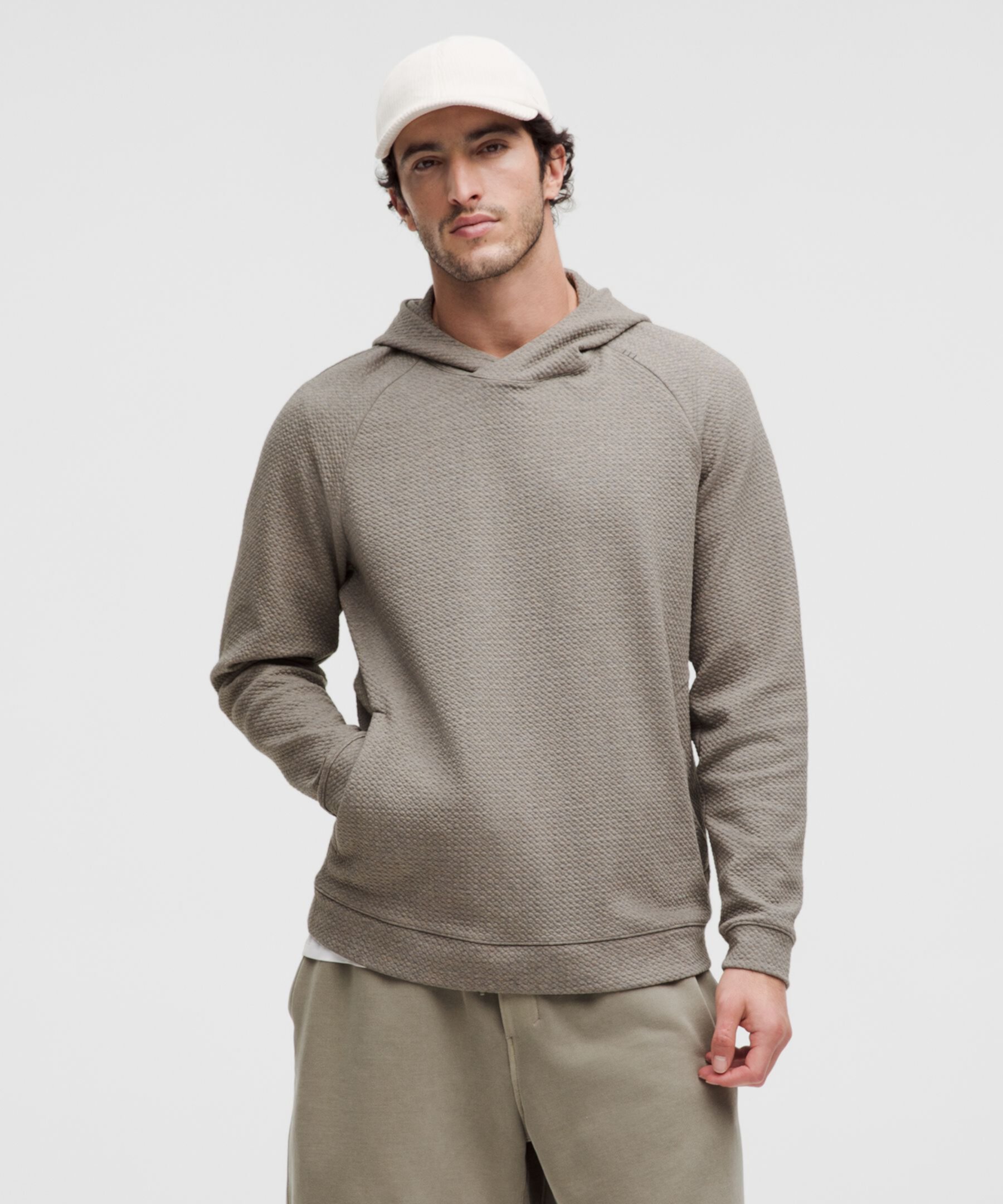 Formal Men's Hooded Sweatshirt Natural