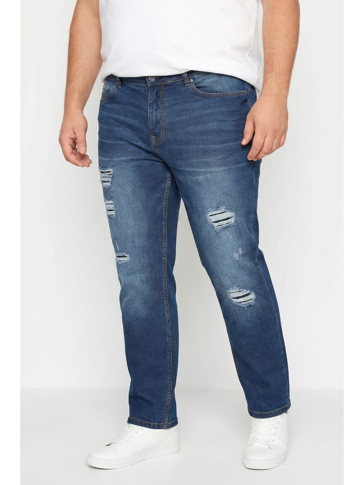 Stylish Men's Denim Jeans Straight Cut Natural