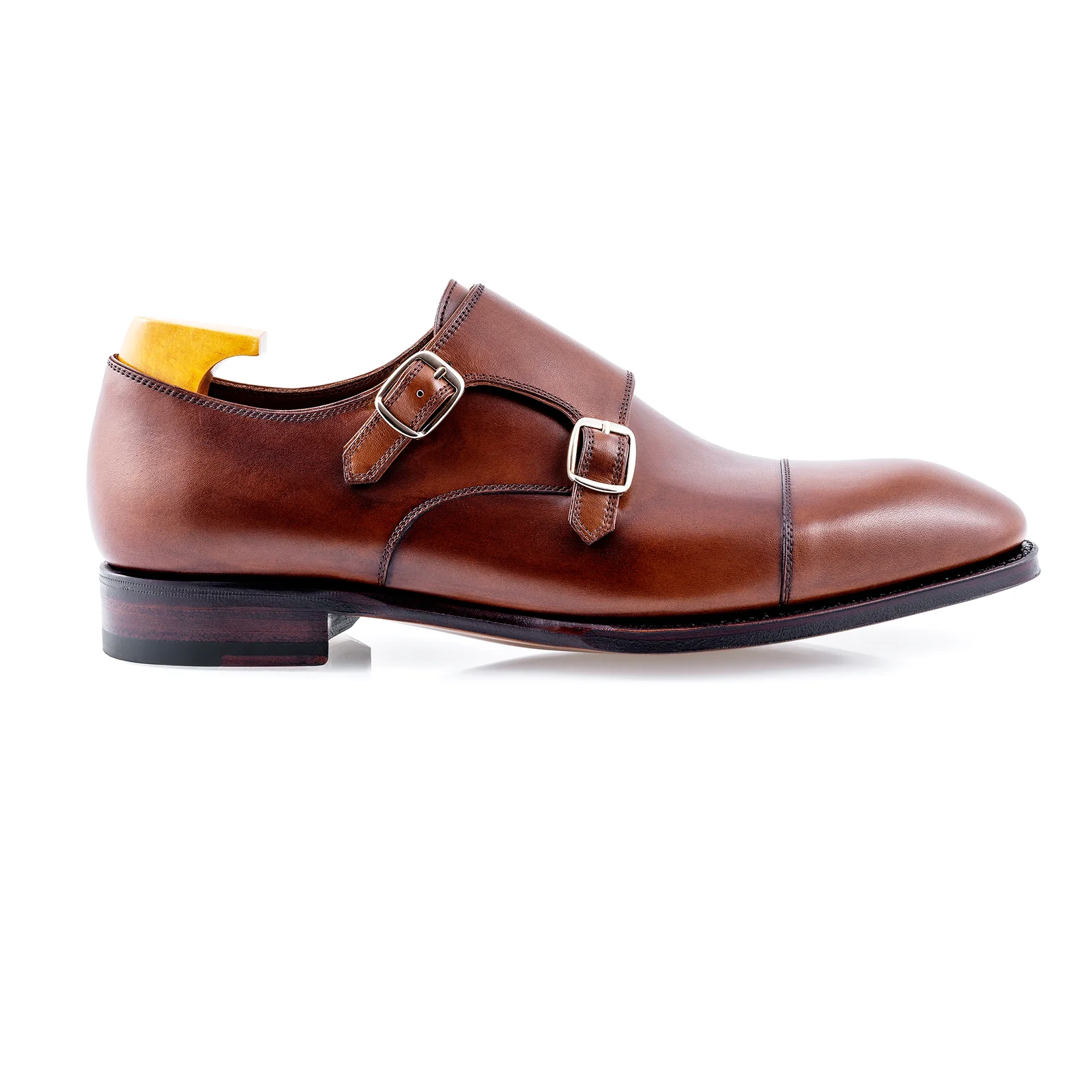 Modern Double Monk Strap Brown