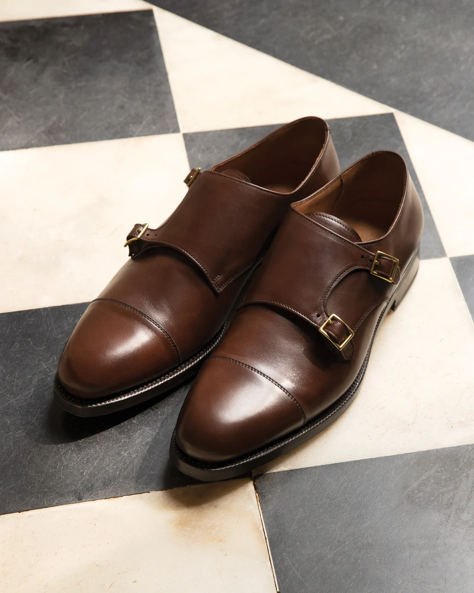 Modern Double Monk Strap Brown