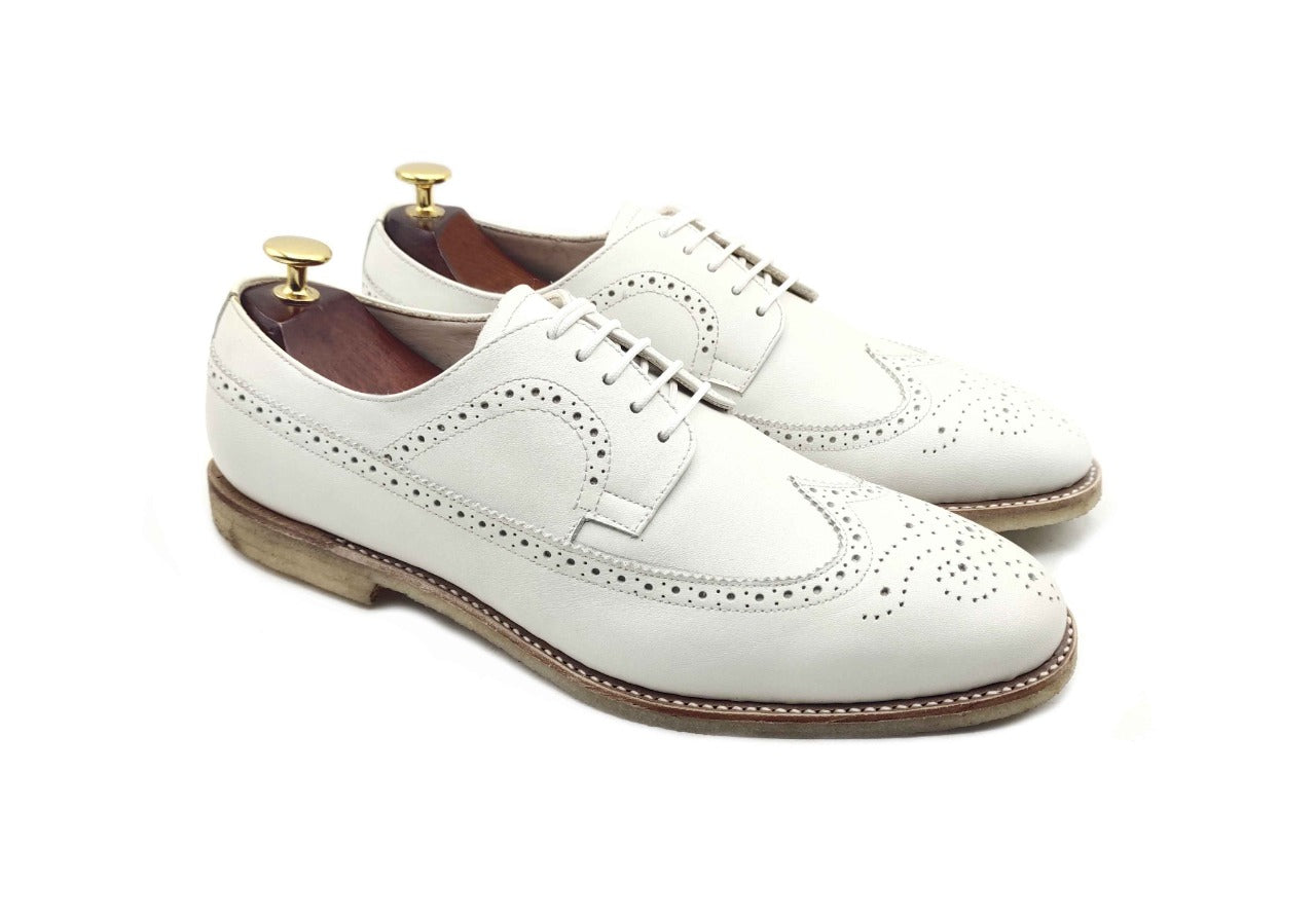 Flex Brogue Dress Shoe Cream