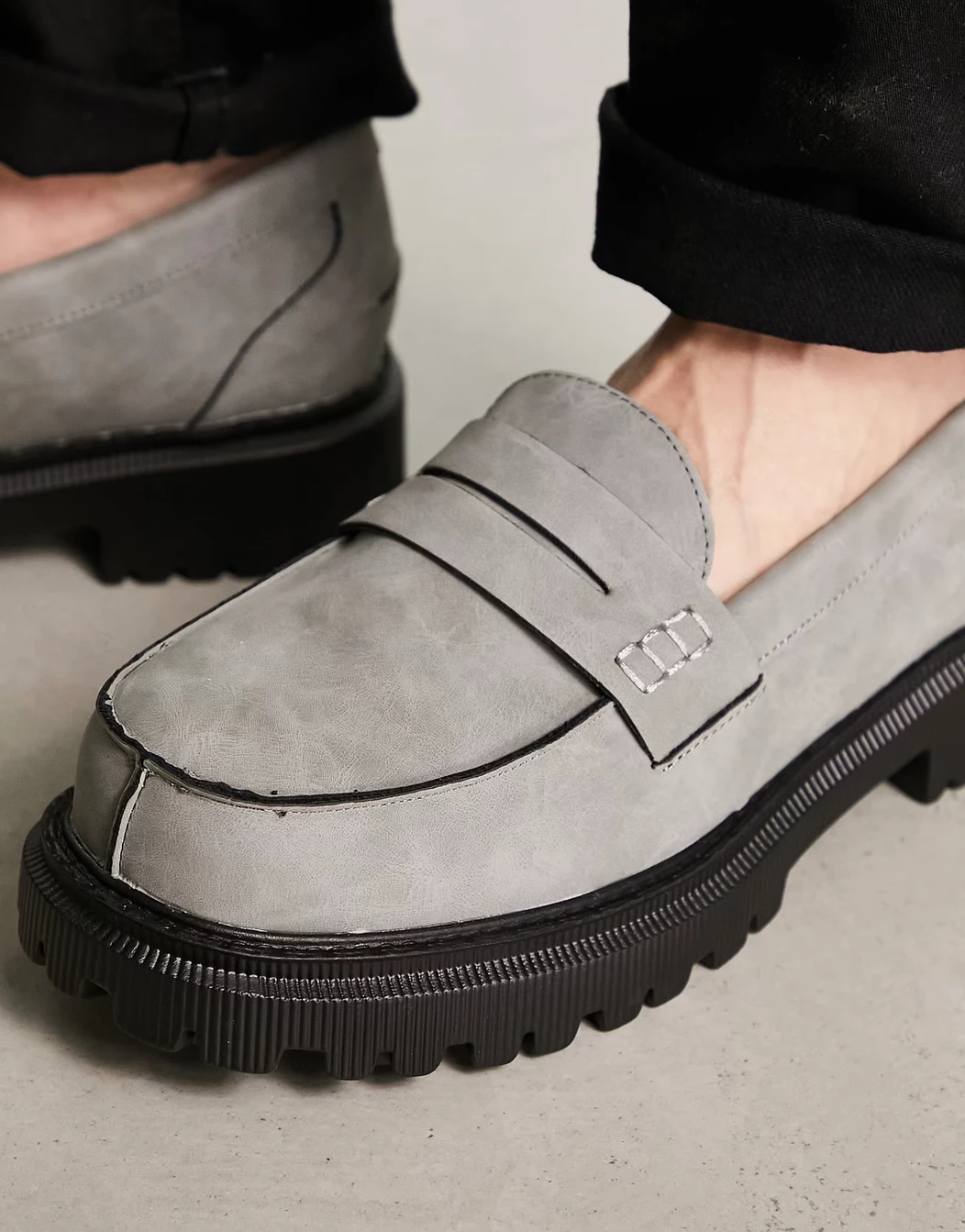 Heritage Penny Loafer Grey