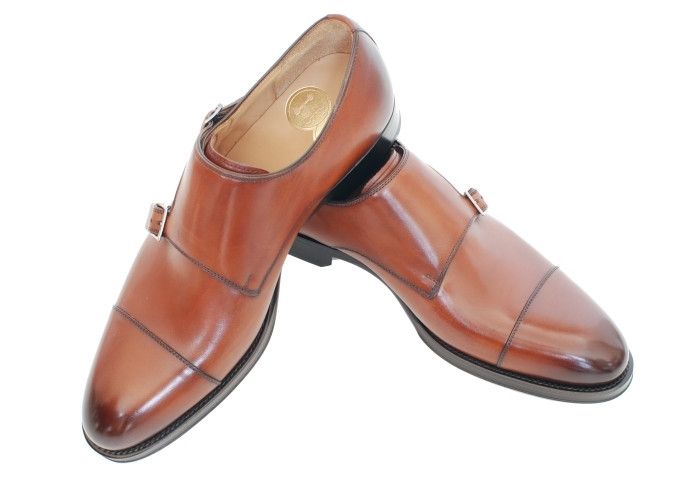 Urban Double Monk Strap Cognac