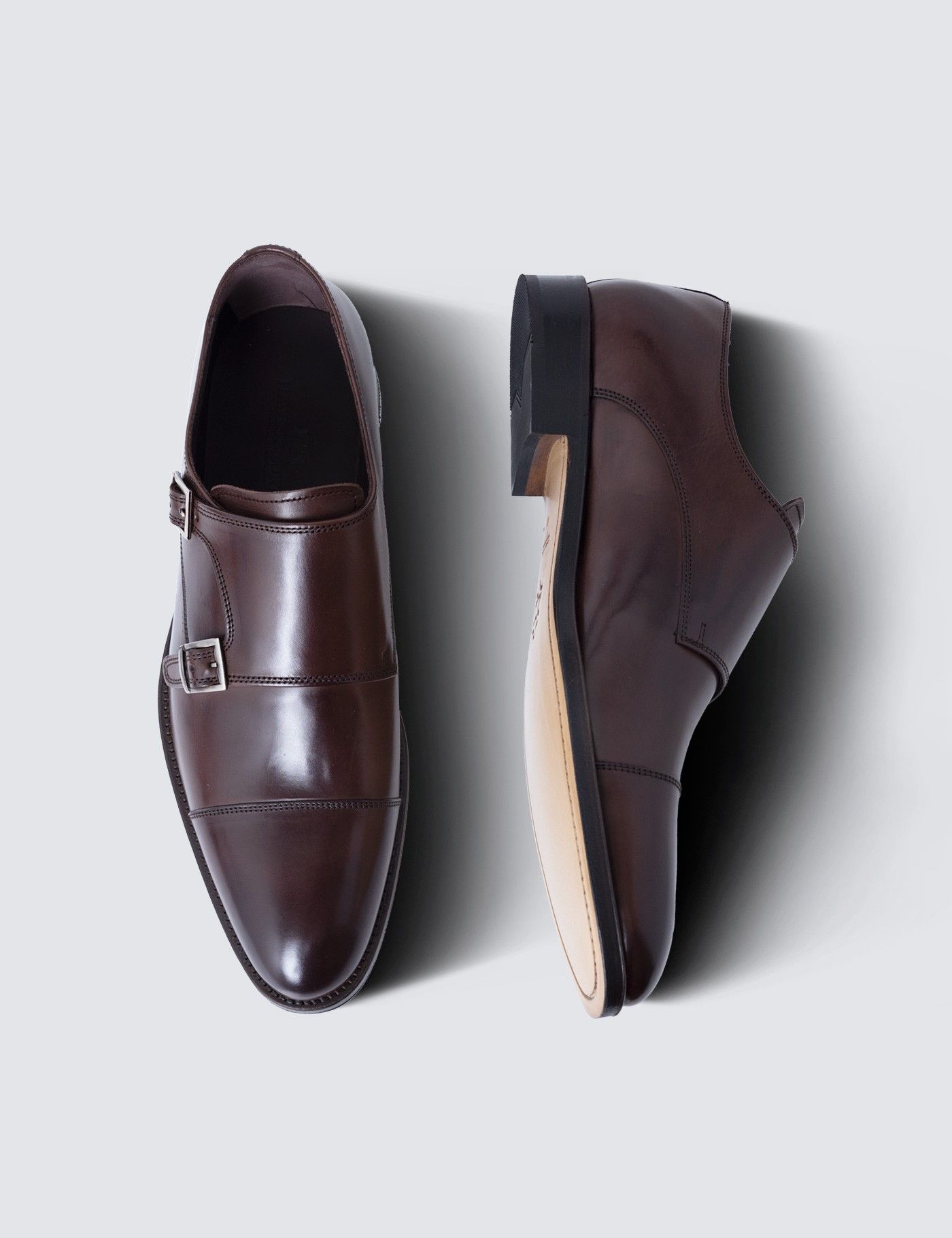 Classic Double Monk Strap Brown
