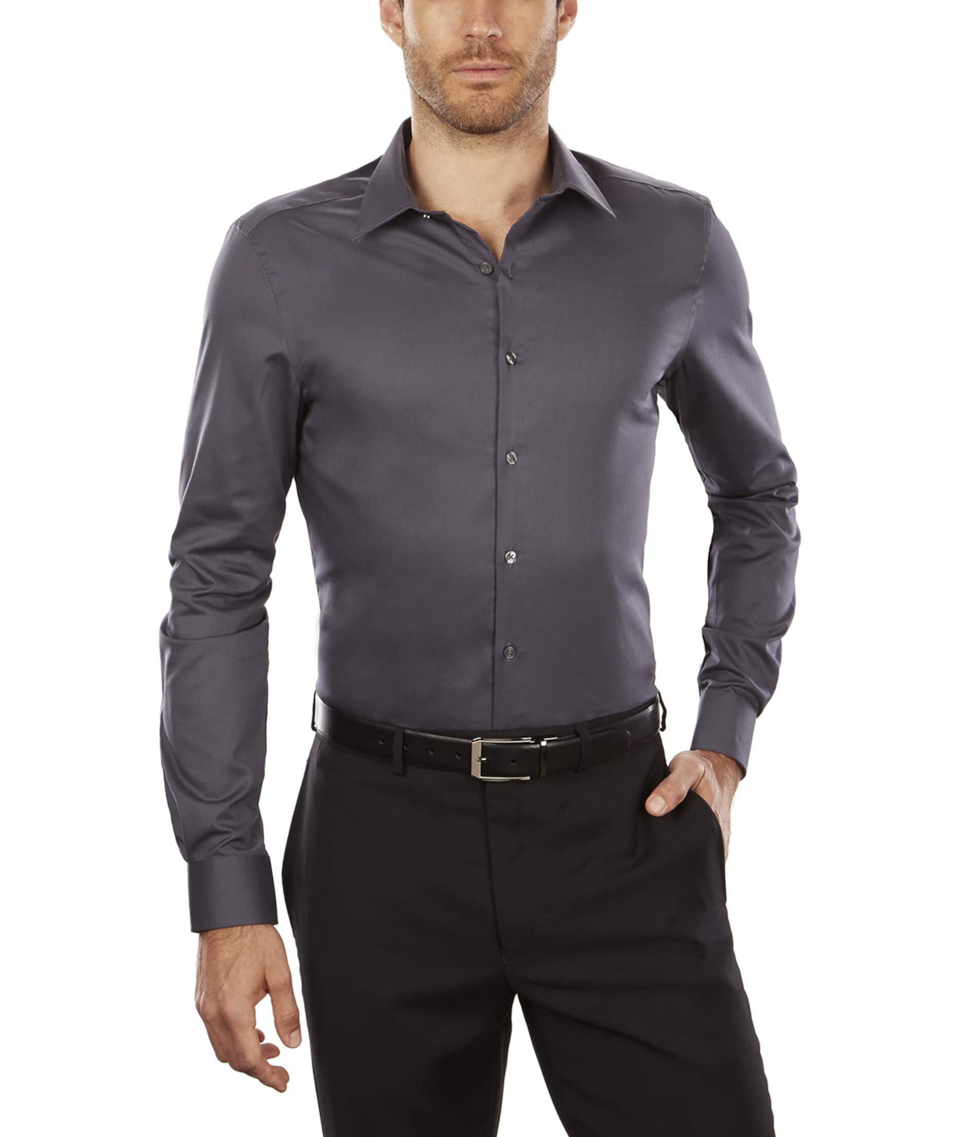 Vintage Men's Slim Fit Dress Shirt Pro