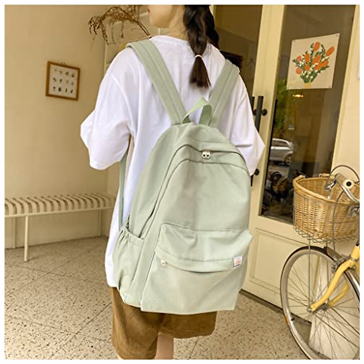 School Bag - Backpack - Large - Green