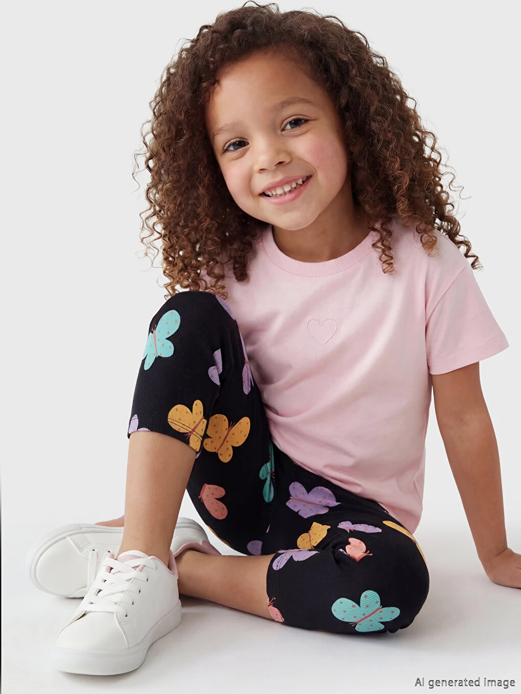 Kids Butterfly Print Leggings