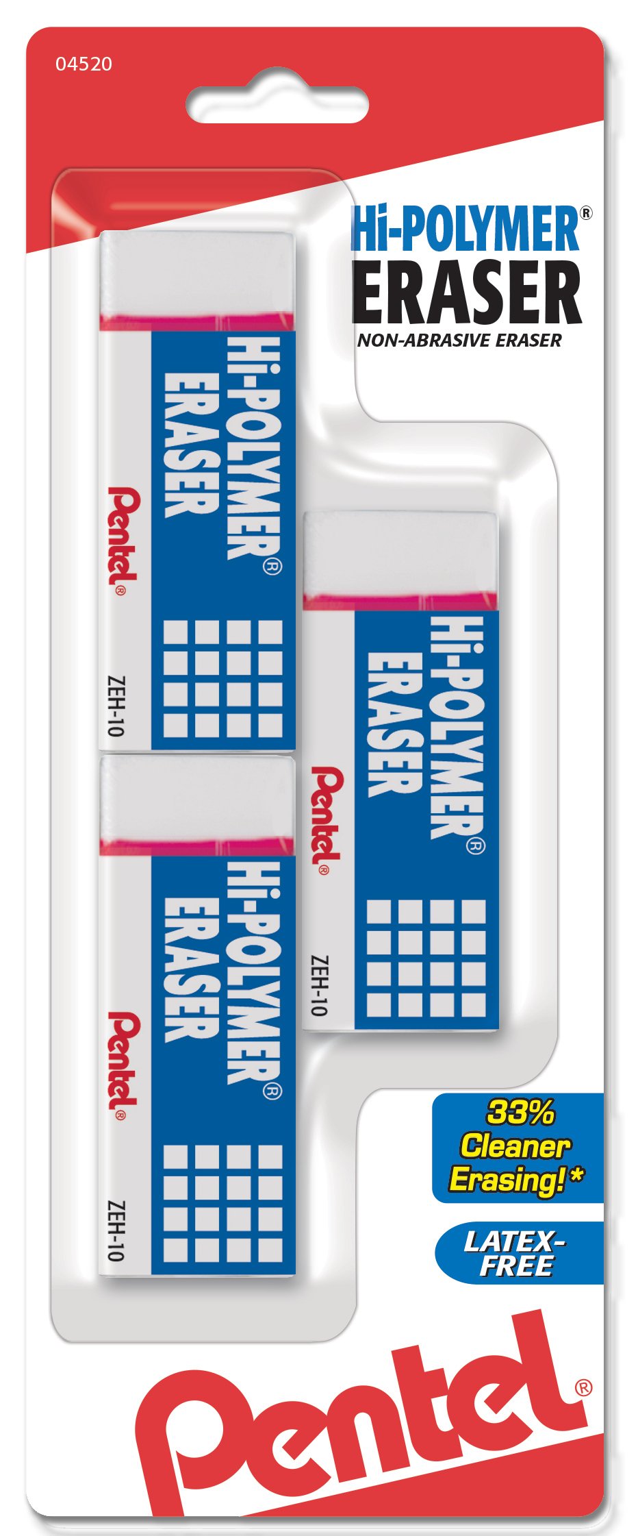 Eraser - White - Large - 3 Pack