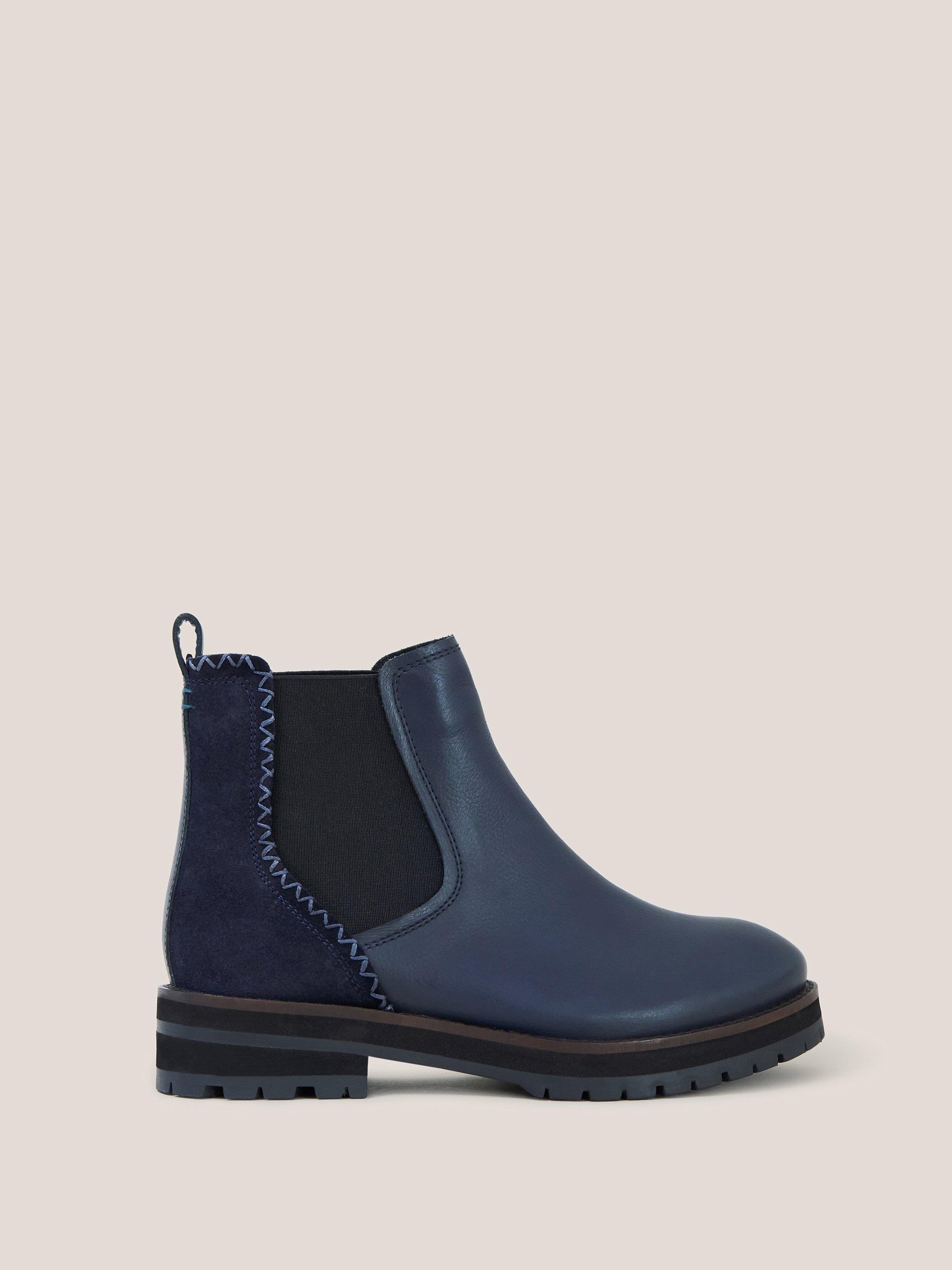 Hiking Navy Blue Chelsea Boots
