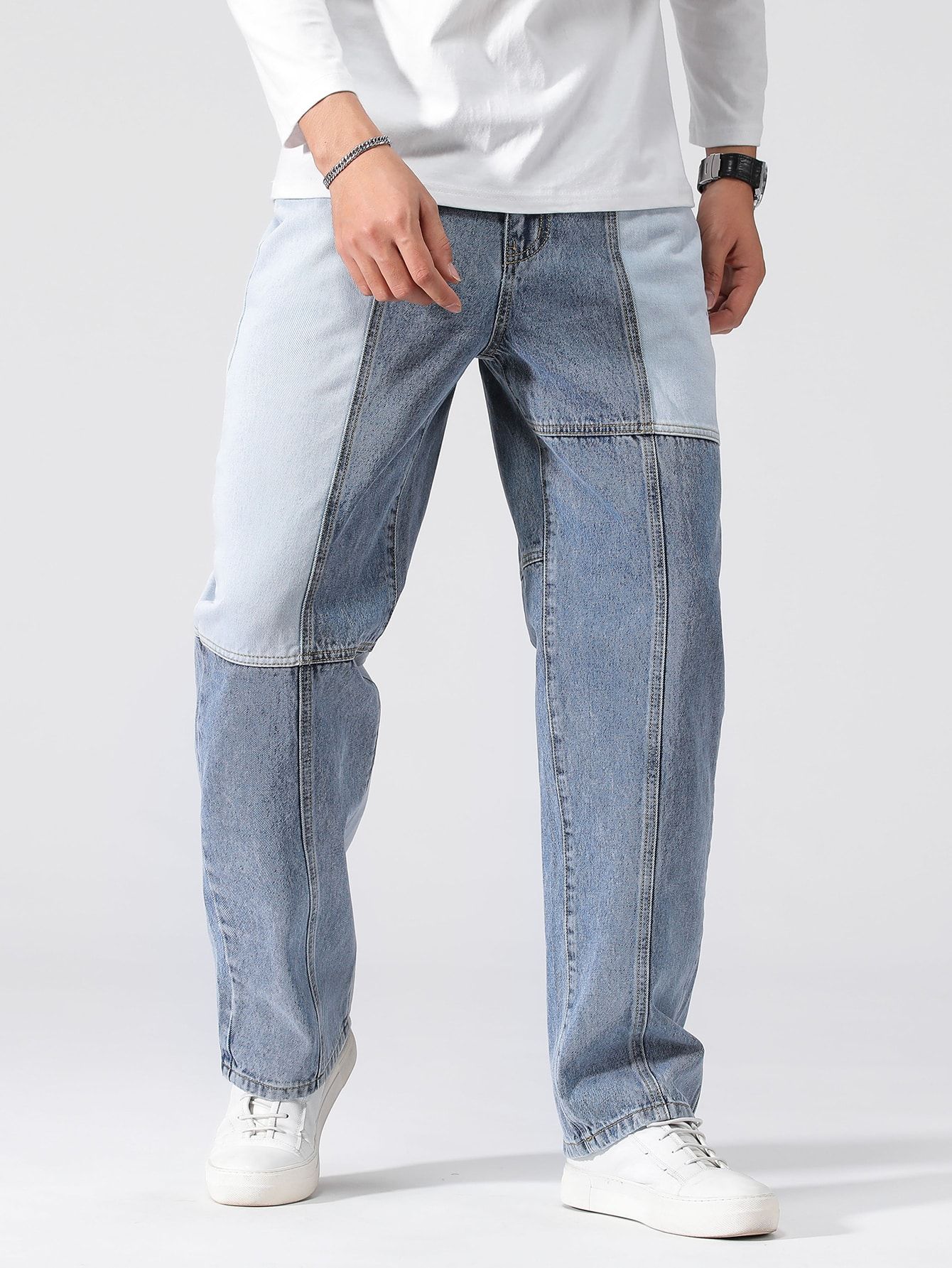 Stylish Men's Denim Jeans Straight Cut Deluxe