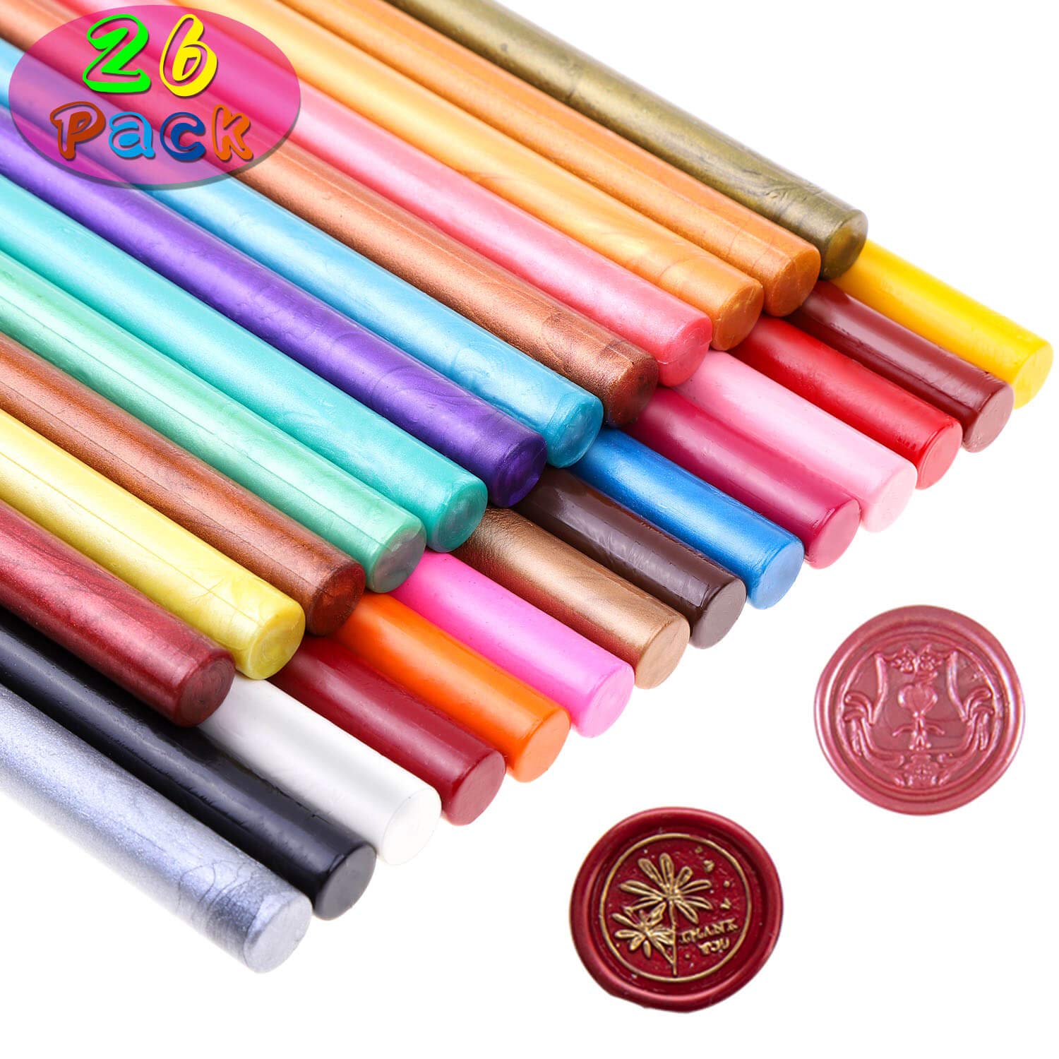Wax Seal Sticks - Assorted Colors (6 Pack)
