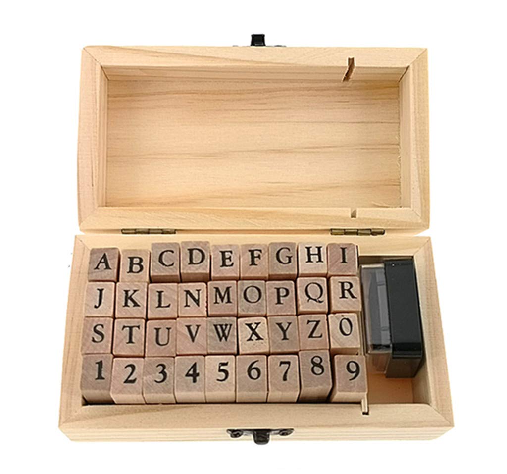 DIY Rubber Stamp Kit - Alphabet & Numbers