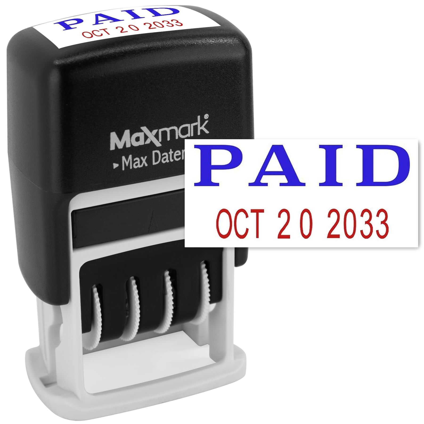Self-Inking Stamp - PAID - Blue Ink