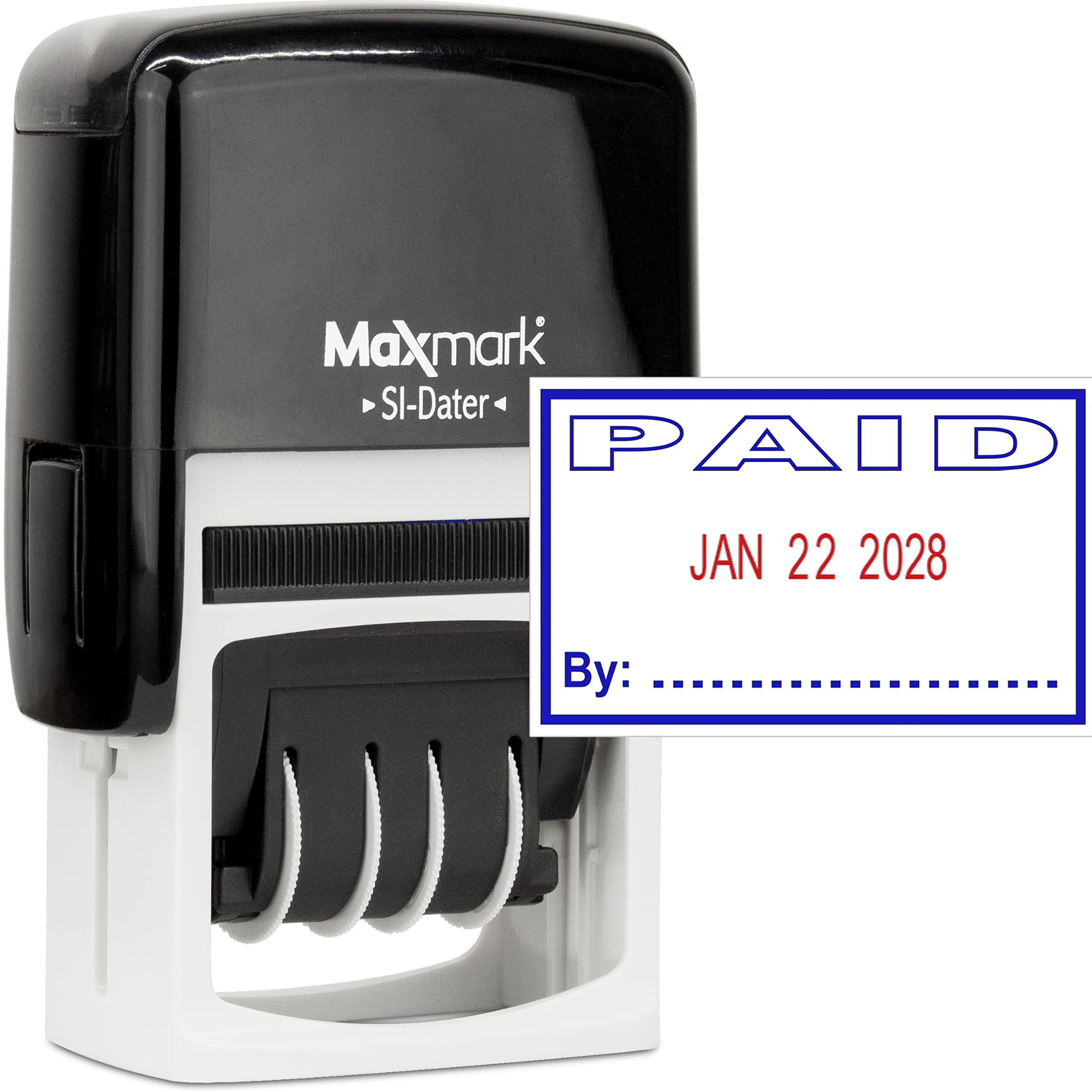 Self-Inking Stamp - PAID - Blue Ink