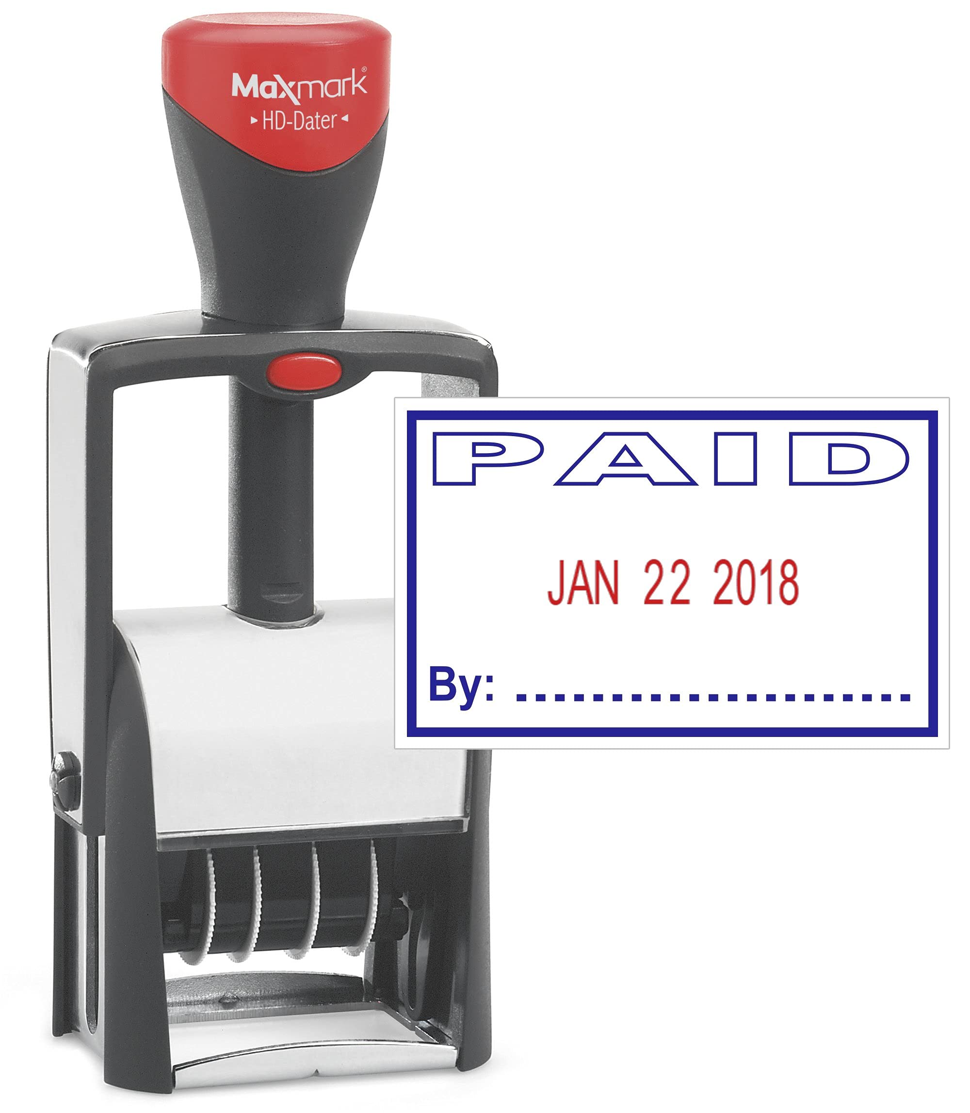 Self-Inking Stamp - PAID - Blue Ink