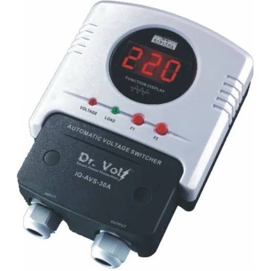 Dr.Volt AVS30 30 Amps AC Guard With Digital Display, 220-240V | 2min Delay | Air Conditioner Power Surge Protector – Grey/Black