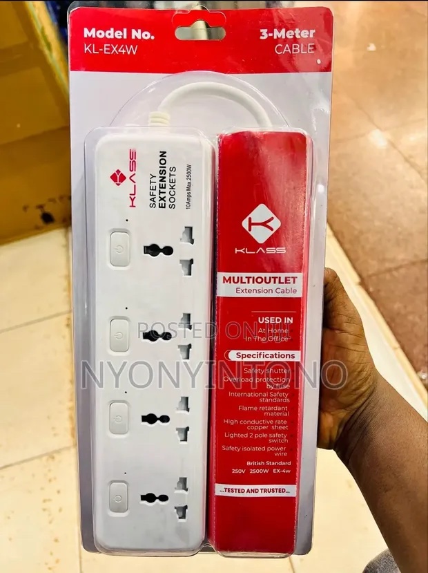 Klass 3-Way Extension Cable – Reliable And Durable Extension Cable