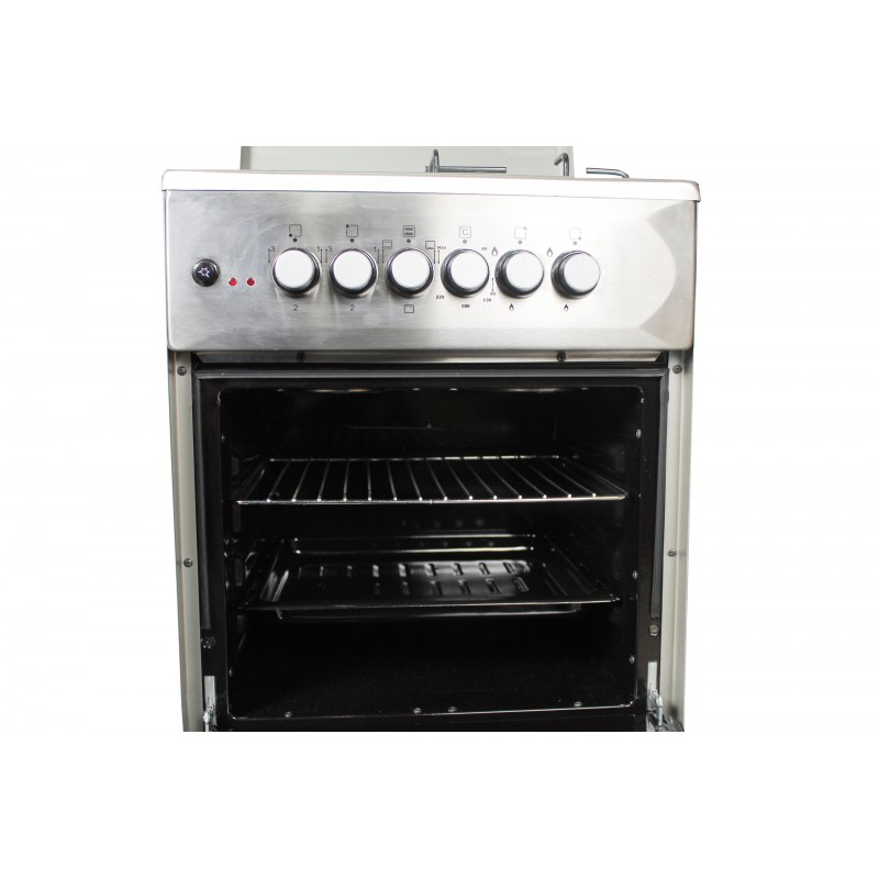 Blueflame Cooker C5022E - I 50x50cm 2gas Burners And 2 Electric Plates Stainless Steel Inox