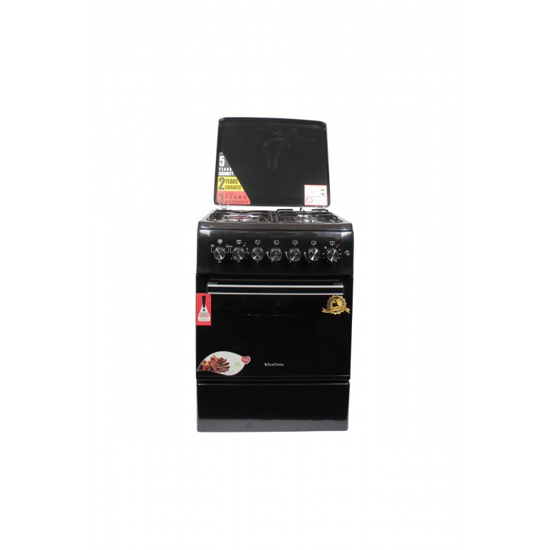 BlueFlame Cooker S6031EP-BC 60x60cm 3 Gas Burners And 1 Electric Plate